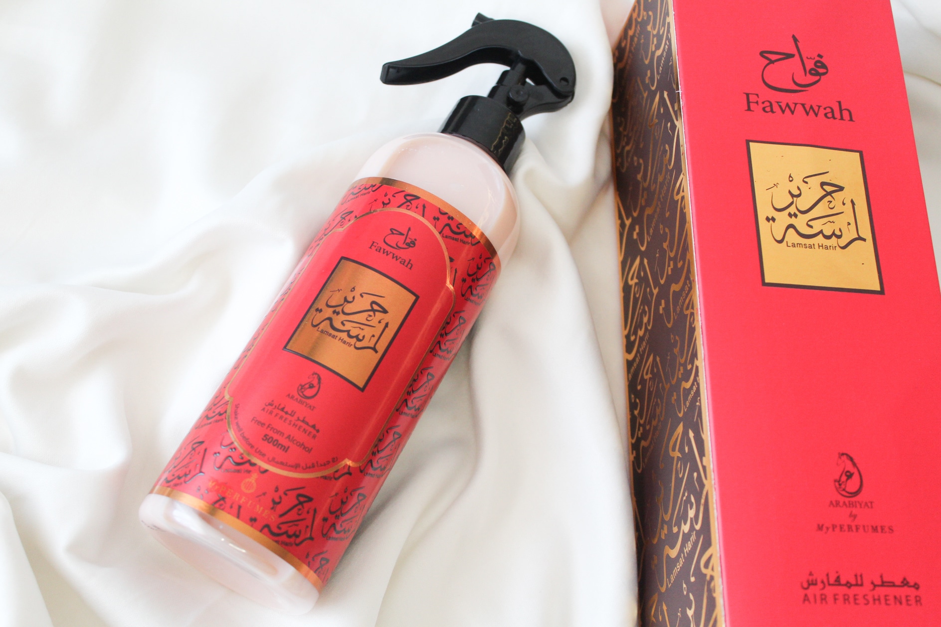Spray d'intérieure Fawwah Lamsat Harir 500ML MY Perfumes – Nour Orient -  Produits orientaux, parfum de Dubai